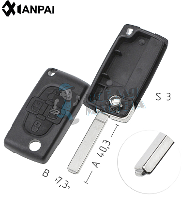 Корпус  Peugeot VA2 4кн.с мест.д/батар.корп.вык.кл   КНР