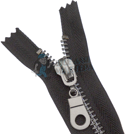 Молния металлическая тип 8 16см, н/р, цв черный 322, зв оксид