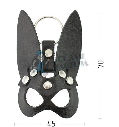 Брелок Зайка, цв.черный