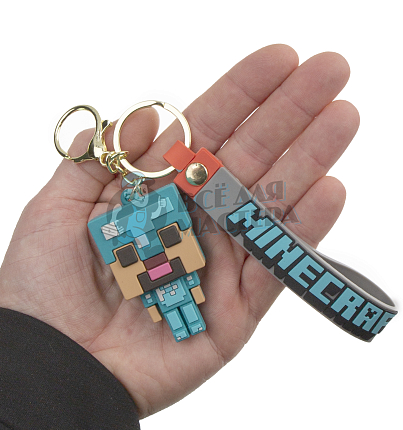 Брелок для ключей "Cтив" MINECRAFT + карабин