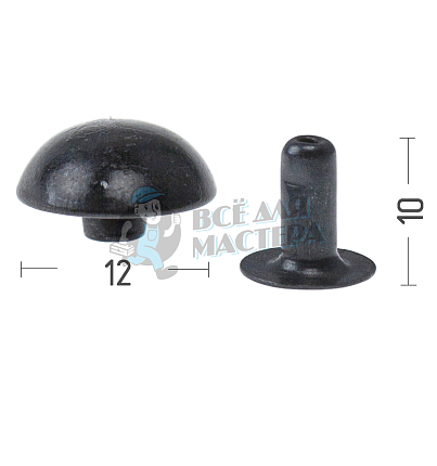 Хольнитены 12х8мм, сфера, односторонний, цв. оксид