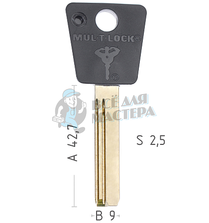 Mul-T-Lock 076 Orig "7X7" (MUL-T10.P) - Чертеж