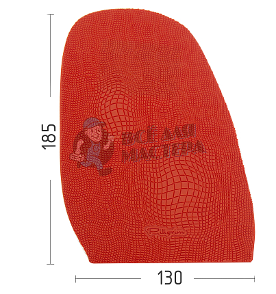 Проф. формованная Piligrim "Черепашка", разм. XL, 185х130х1,8мм, цв. красный