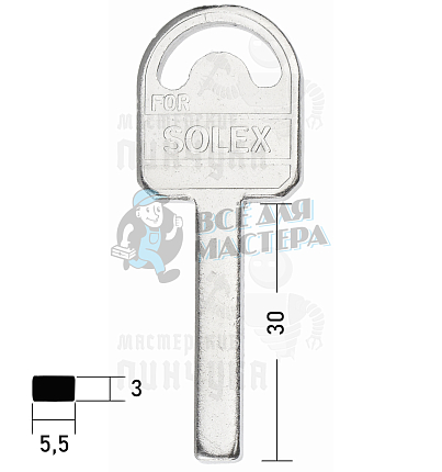 SOLEX квадрат(30×5.5×3) КНР
