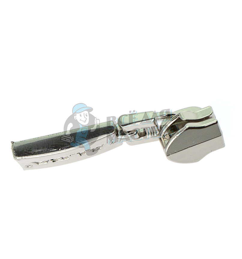 Бегунок сумочный Т7 "JX" ALBA (0613), нейлон, цв.светлая гальваника