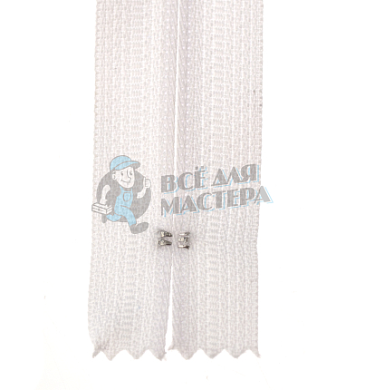 Молния спиральная (витая), Т-4 20см, неразъёмная, цв.белый 101
