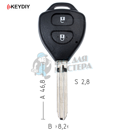 Ключ серии B в стиле TOYOTA для KD900 без встроенного чипа КНР