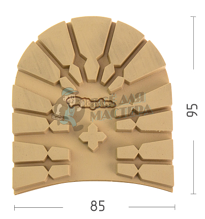 Набойка Piligrim "Танк", разм. 85x95x7,7мм, цв.бежевый