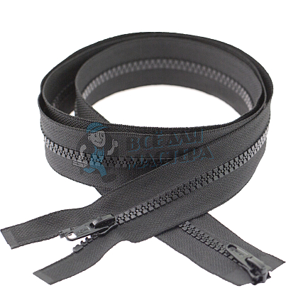 Молния Трактор "JUDSON", 120см, Тип-5, разъёмная двухзамковая, цв.черный