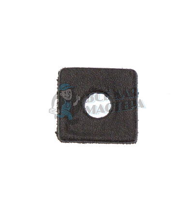 Изделие из экокожи 25х25мм , квардрат, цв.черный