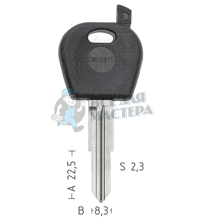 T00DW1RP TP00DAE-4DP1 DWO5RT0 а/пласт.с мест.п/чип DAEWOO - Чертеж