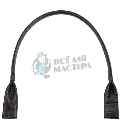 Ручка сумочная длинная с широким креплением 68см Китай Черный  крокодил