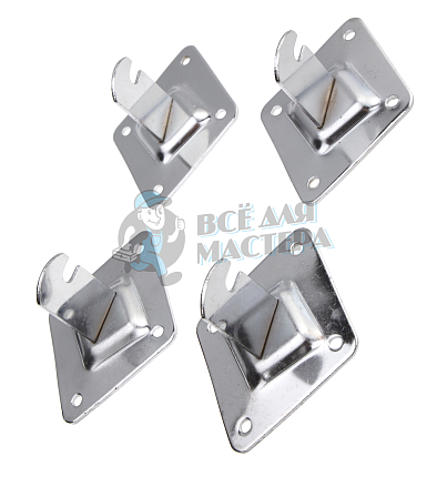 Торговая решетка (сетка) с кронштейнами для оборудования магазина, 1200*600, хром