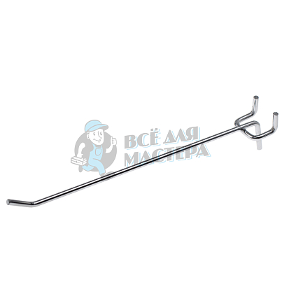 Крючок одинарный для перфорированного стенда, d=4мм, 200мм