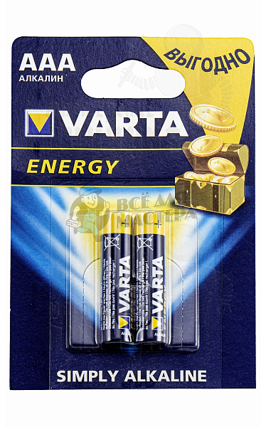 Батарейка VARTA Energy LR03 BL2 (4103) (2/20/100) - Чертеж