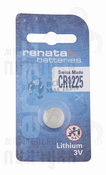 Батарейка часовая RENATA CR1225 BL1 (1/10/300) - Чертеж