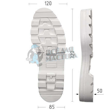Подошва муж. Киров 115-М р. 43, цв. белый