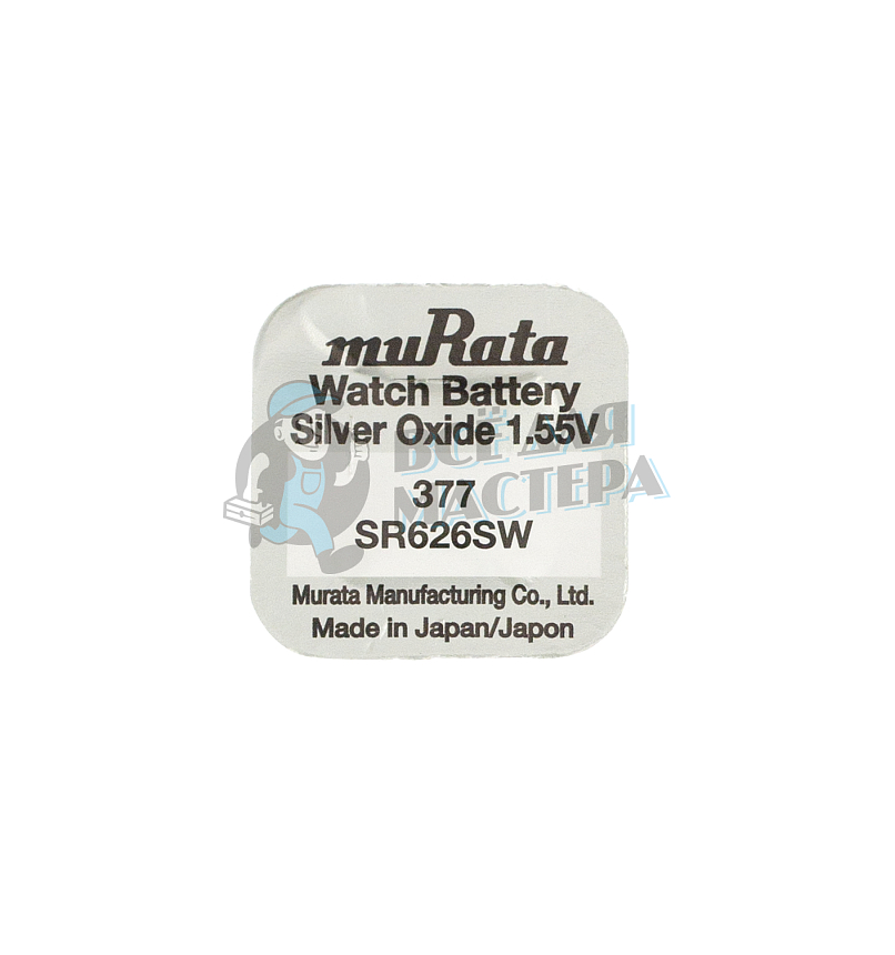 Батарейка Murata 377 SR626SW BL1 (1/10/100)