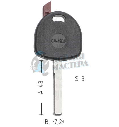 T00GM37P TP00GM-49DP а/пласт.с мест.п/чип OPEL/CHEVROLET/PONTIAC - Чертеж