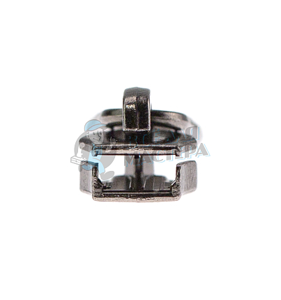 Бегунок для спиральной молнии, тип 7, сумочный, цв. никель темн.