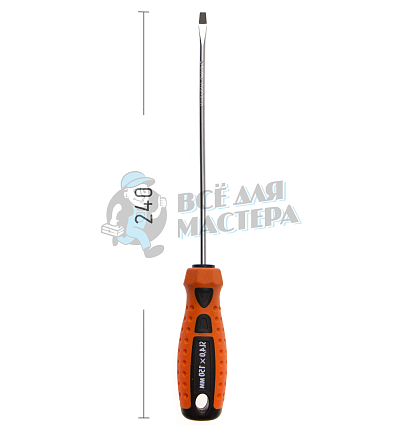 Отвертка "Point", SL4 х 150 мм, CrV, двухкомпонентная рукоятка Sparta