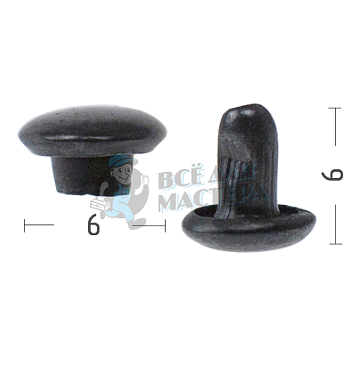 Хольнитены №0, 6х6мм, 2-х сторонний, сталь, цв. оксид