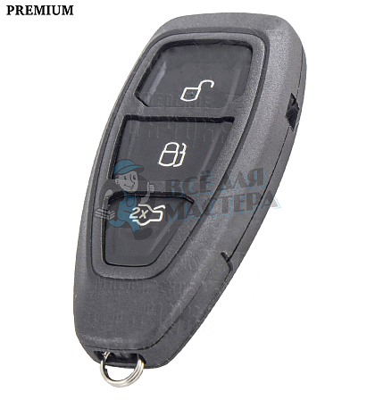 Корпус ключа FO-24 HU101 HF65 3 кнопки КНР   FORD - Чертеж