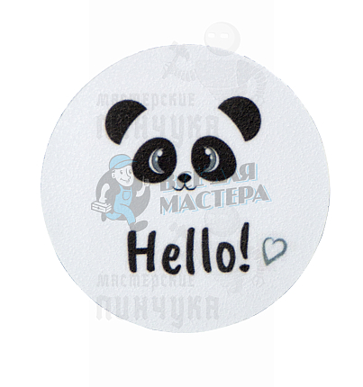 Самоклеющийся диск c картинкой Панда 40мм (H2) 