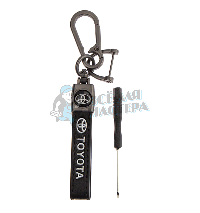 Авто карабин кожаный TOYOTA
