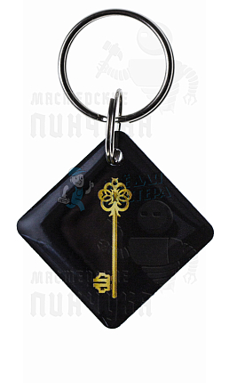 КАРТА.мини 25х25мм RFID"Золотой ключ" чёрный