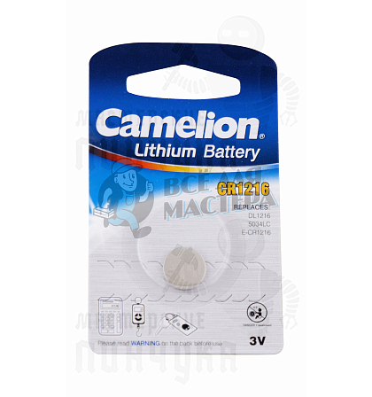 Батарейка Camelion CR1216 BL1 (10 / 1800) - Чертеж