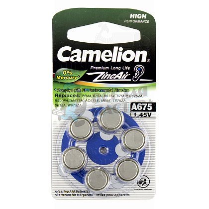 Батарейка Camelion ZA675 BL6 (6/60/3000) - Чертеж