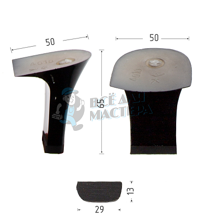 Каблуки ABS (4010) черн.лак. 6 см