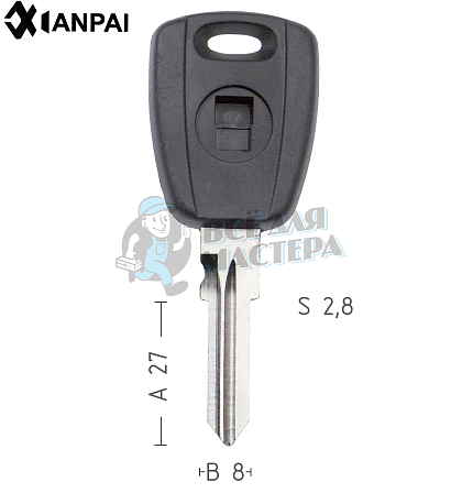 T00GB14RPG TP00FI-13P8 GT15RT0  а/пласт.с мест.п/чип FIAT КНР - Чертеж