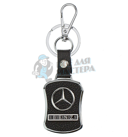 Авто карабин с кольцом для ключей MERCEDES-BENZ Экокожа (рифленая) - Чертеж
