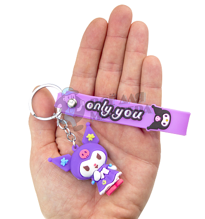 Брелок для ключей "Куроми" цв.сиреневый + ремешок 