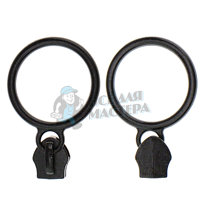 Бегунок для спиральной молнии, тип 5,галант кольцо цв.черный