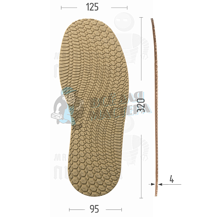 Подошва "B111", т. 4, цв. бежевый