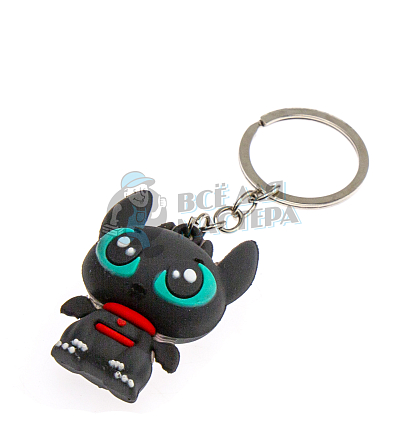 Брелок для ключей "Дракончик", цв.черный