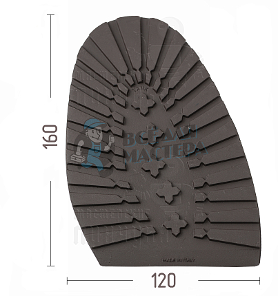 Проф. формованная "Dunlop Tank" р.45-46. Коричневый, 5мм
