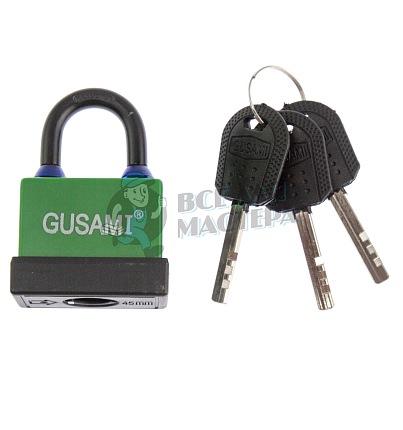 Навесной замок GUSAMI 47мм (зеленый)