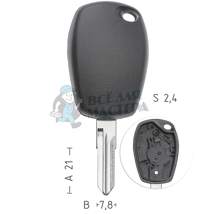 Авто с местом под чип TPX  RENAULT VAC102 КНР