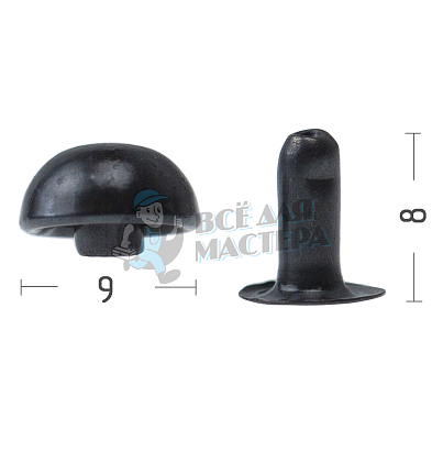 Хольнитены 9х8мм, сфера, односторонний, цв. оксид