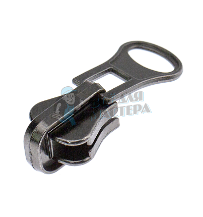 Бегунок "Трактор", тип 8, сумочный, "Груша", двухсторон., цв никель темн. ПЕРЕКИДНОЙ