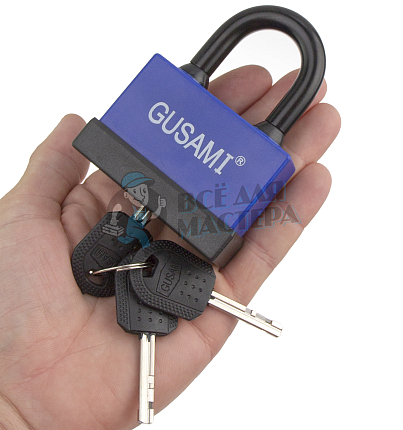 Навесной замок GUSAMI 68мм (синий)