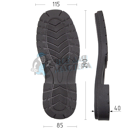 Подошва муж. "ERMAK", р.40, цв.ченый