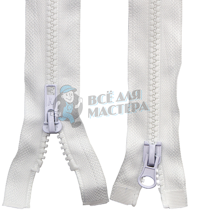 Молния Трактор "GAMMA" G3052 80 см Тип 5 разъёмная двухзамковая №101 белый