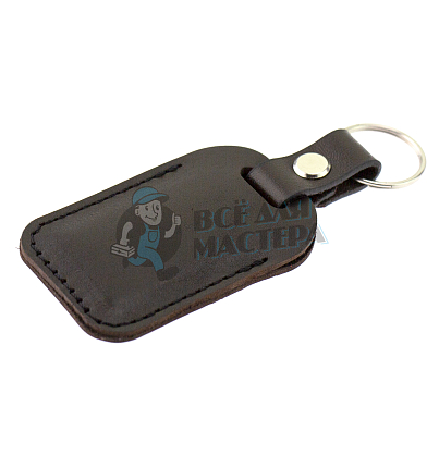 Чехол брелок для автомобильной сигнализации, прямоугольный, крепление на винте с кольцом,цв.коричн.