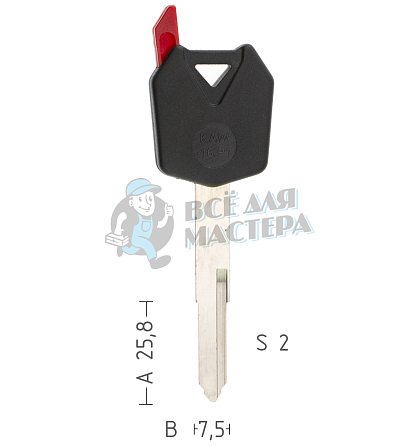 TP00KAW16P1 T00KW19P а/пласт.с мест.п/чип  Kawasaki  - Чертеж
