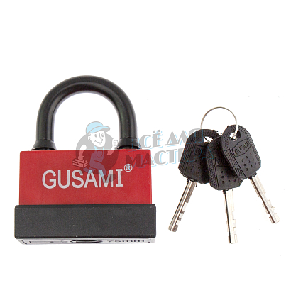 Навесной замок GUSAMI 77мм (красный)